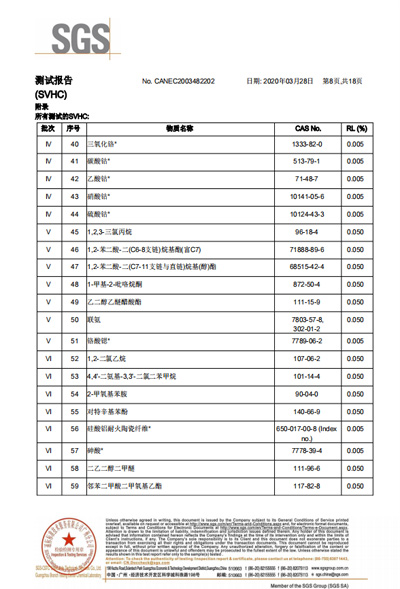 原材料SGS 检测报告8